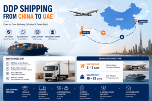 DDP shipping from China to UAE by air freight, sea freight, customs clearance, and door-to-door delivery
