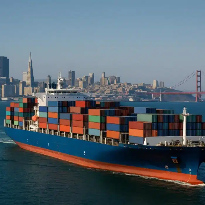 中国から米国への 20 フィートおよび 40 フィートのコンテナ輸送料金