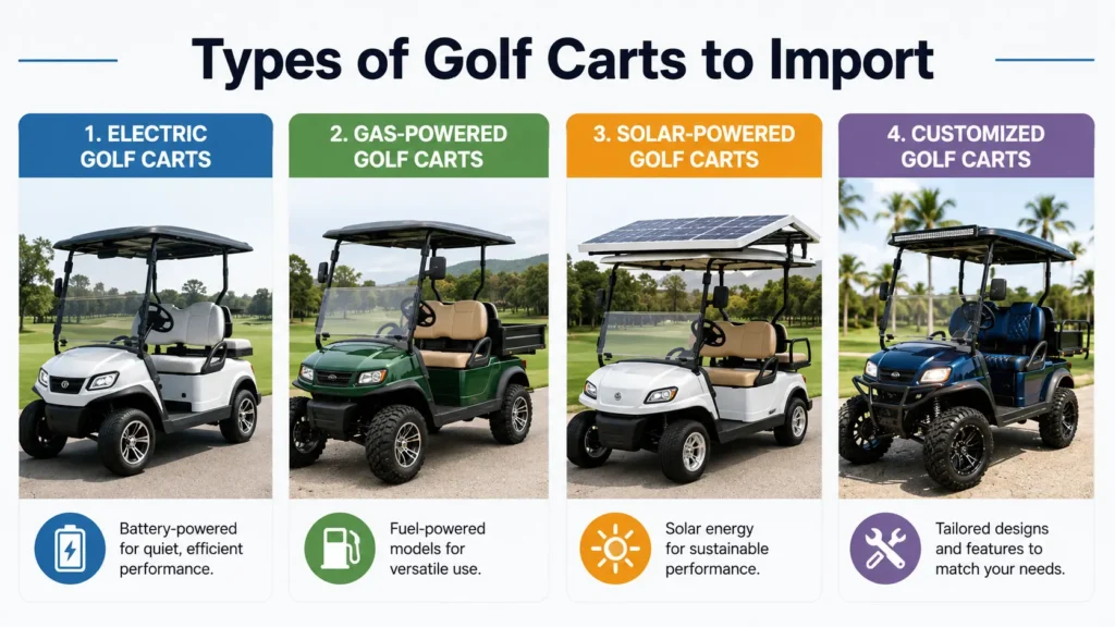 Types of Golf Carts to Import from China