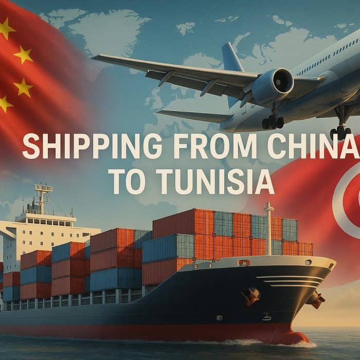 shipping costs from China to Tunisia