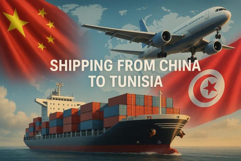 shipping costs from China to Tunisia