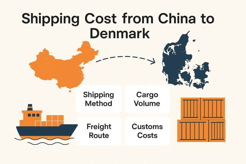 Sea freight routes from China to Denmark