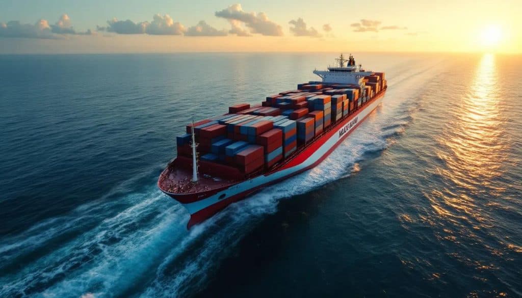 Major shipping routes from China to the USA.
