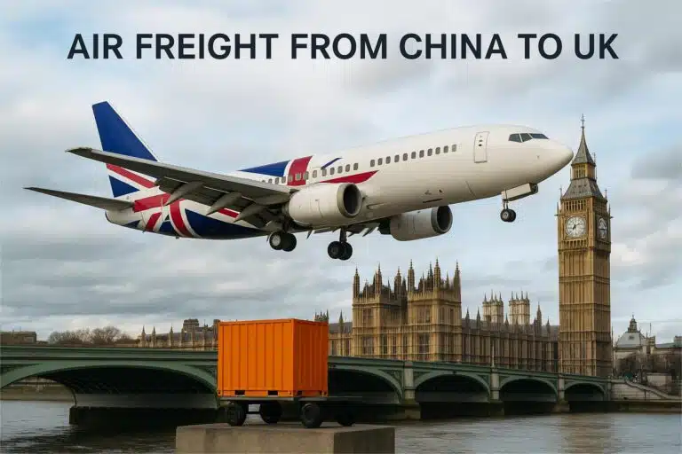 Frete aéreo da China para o Reino Unido: custos, prazos e guia completo