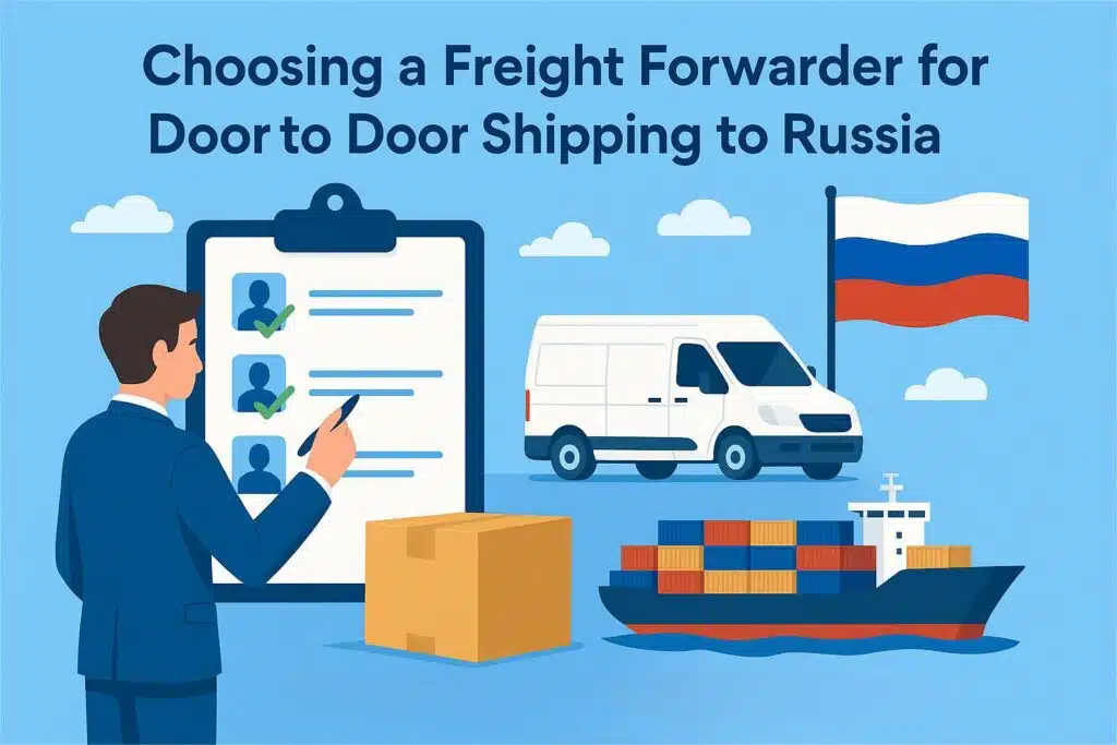 러시아로의 도어투도어 배송을 위한 화물운송업체 선택
