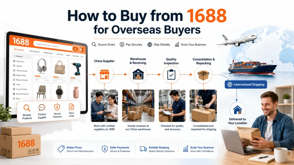 How overseas buyers purchase from 1688 and ship goods internationally