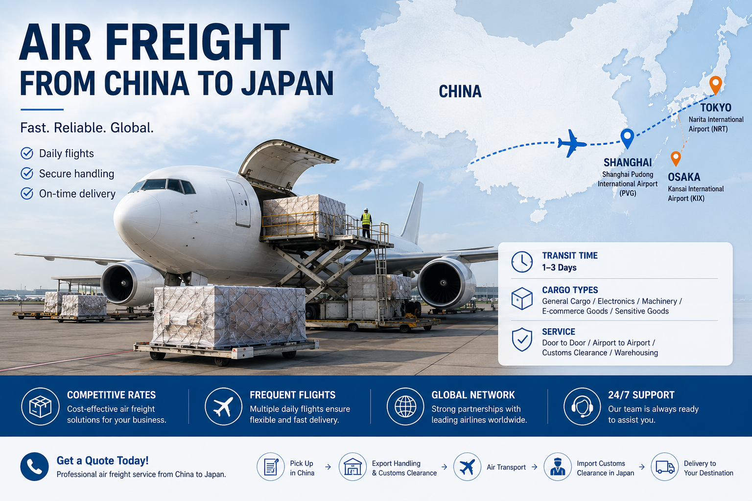 Air Freight from China to Japan