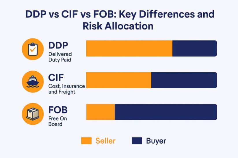 DDP vs CIF vs FOB: Key Differences and Risk Allocation