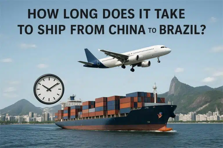 중국에서 브라질까지 배송하는 데 얼마나 걸립니까? 해상 운송, 항공 운송