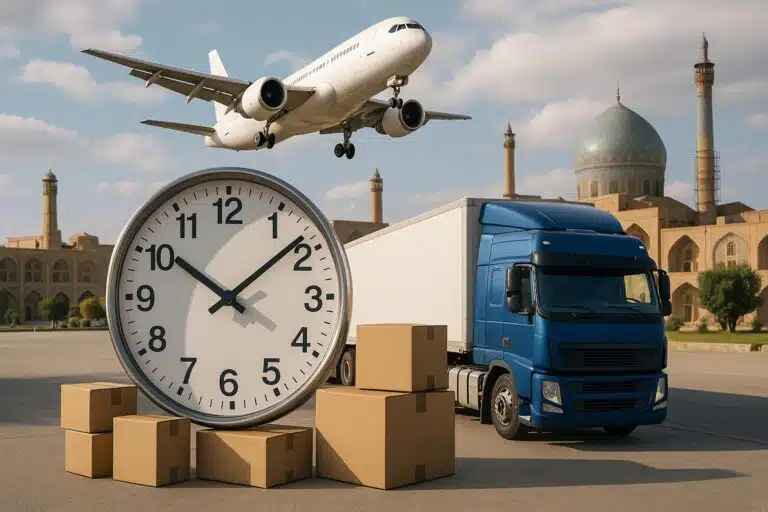 从中国运送到伊朗需要多长时间？ - 海运，空运