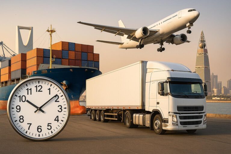 How long does it take to ship from China to Saudi Arabia-Sea freight, air freight