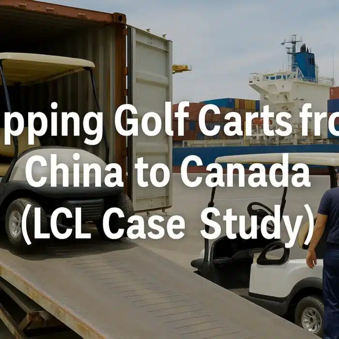 Golfkärryjen toimitus Kiinasta Kanadaan (LCL-tapaustutkimus) - Merirahti, Lentorahti