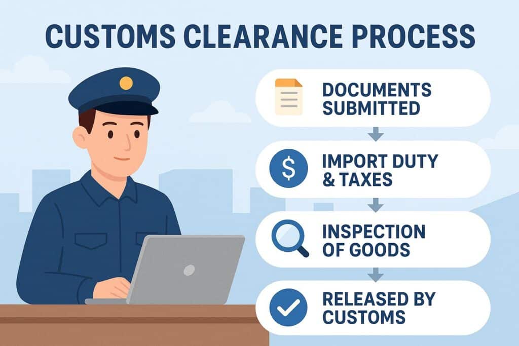 How to Clear Customs When Importing from China (2025 Guide)-Flowchart