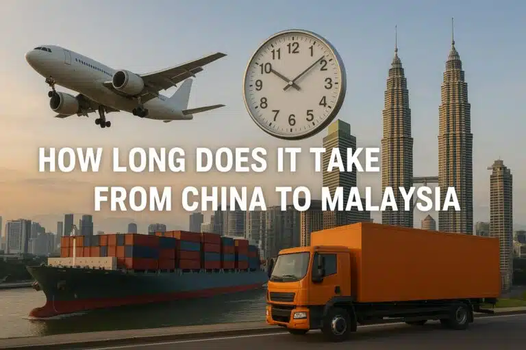 Hur lång tid tar det att skicka från Kina till Malaysia?