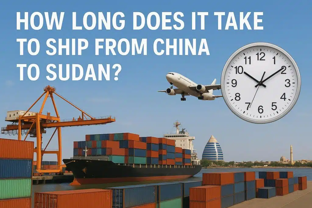 Combien de temps faut-il pour expédier de la Chine vers le Soudan ? - Fret maritime, fret aérien