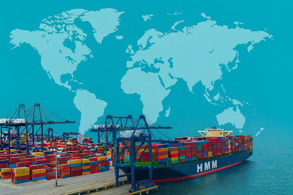Shipping chart from China to the world
