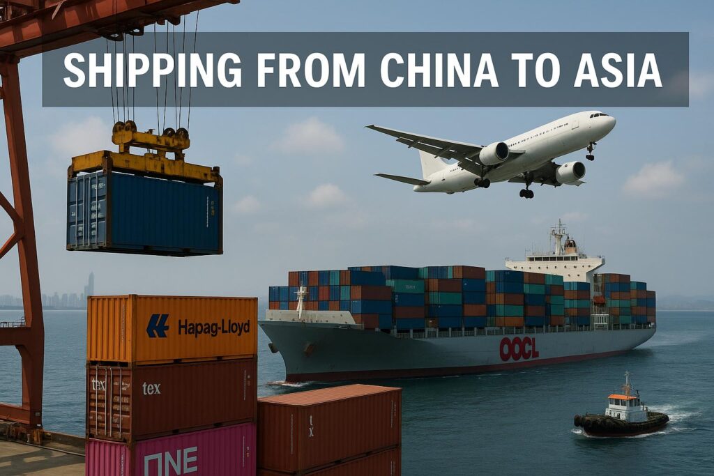 Shipping from China to Asia-Sea freight, Air freight