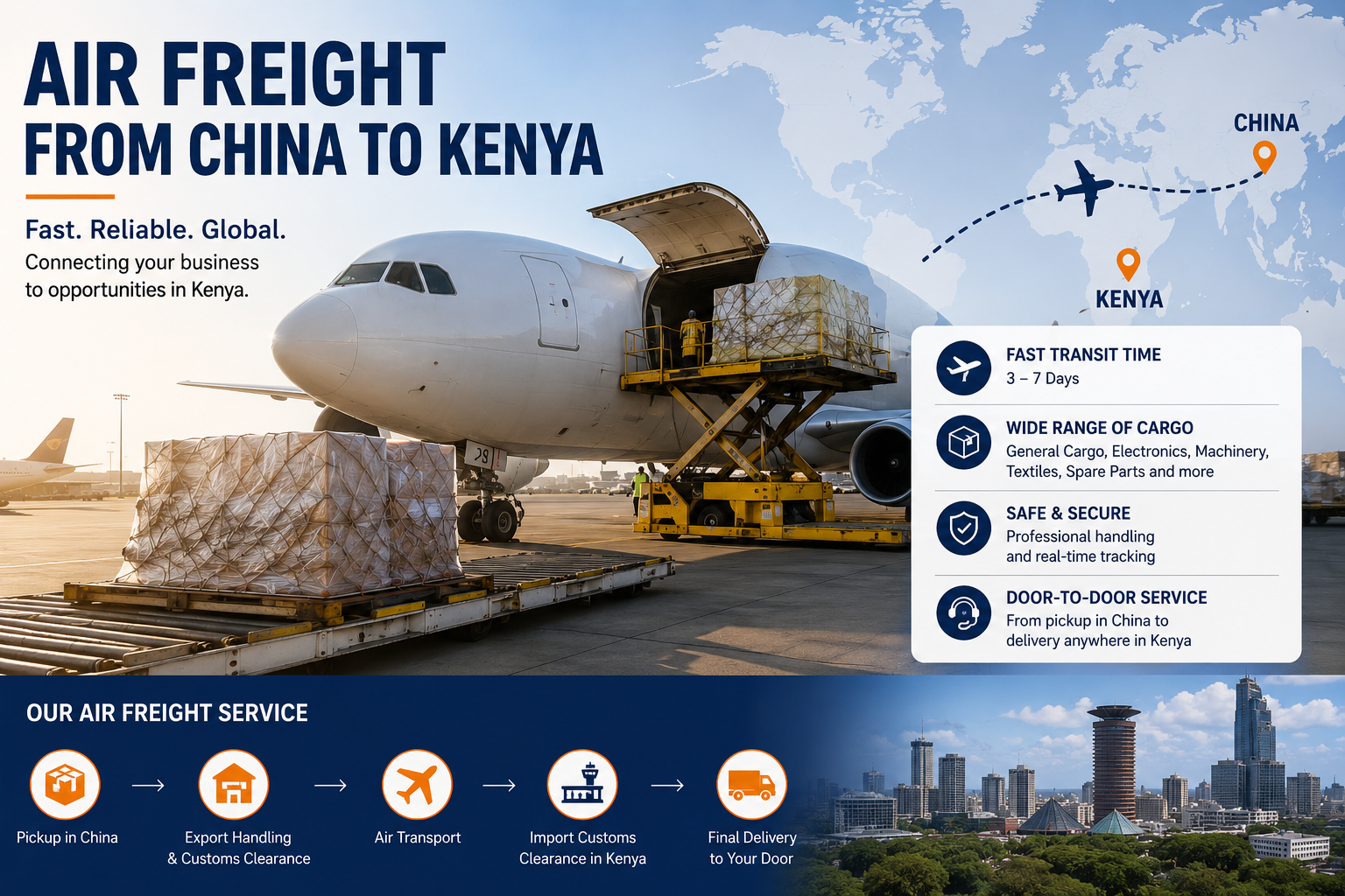 Air Freight from China to Kenya (2026): Rates, Transit Time & Shipping Guide
