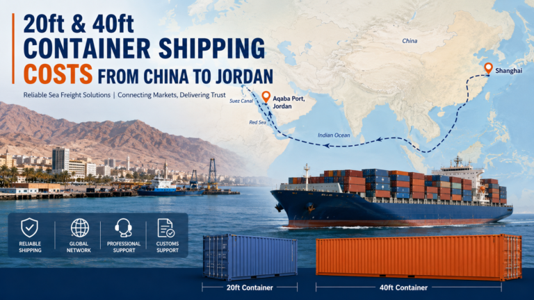 20ft & 40ft Container Shipping Costs from China to Jordan: Rates & Transit Time (2026)