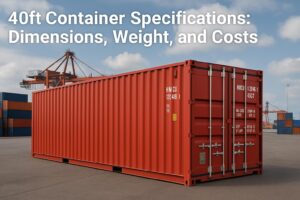Container Dimensjoner Spesifikasjoner for 40 fots container: Dimensjoner, vekt og kostnader ...