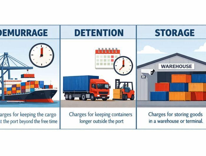 Demurrage vs Detention vs Storage