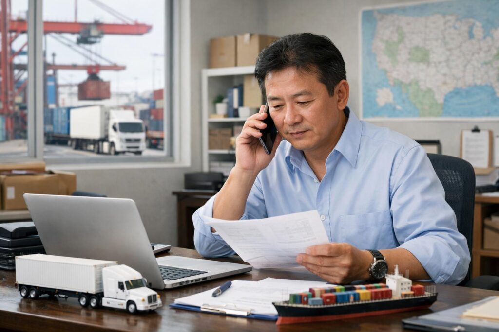 The Chinese logistics company freight forwarder responsible for Drayage operations in the United States