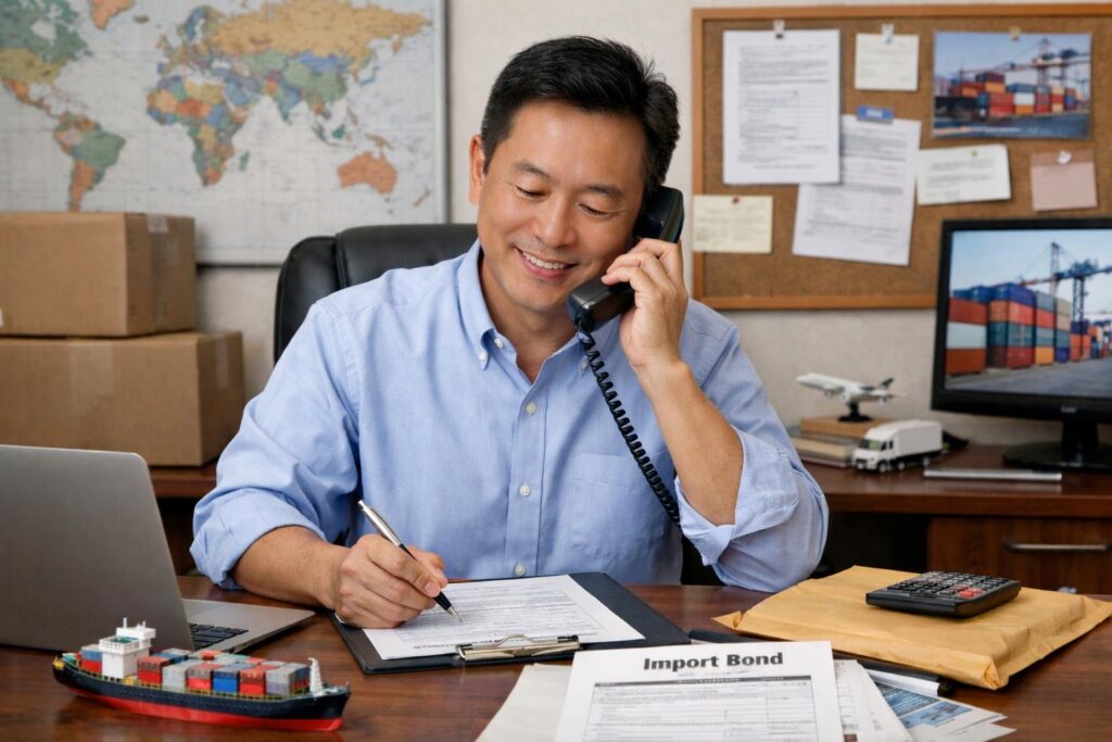 The Chinese logistics company responsible for the customs transportation of goods - freight forwarder