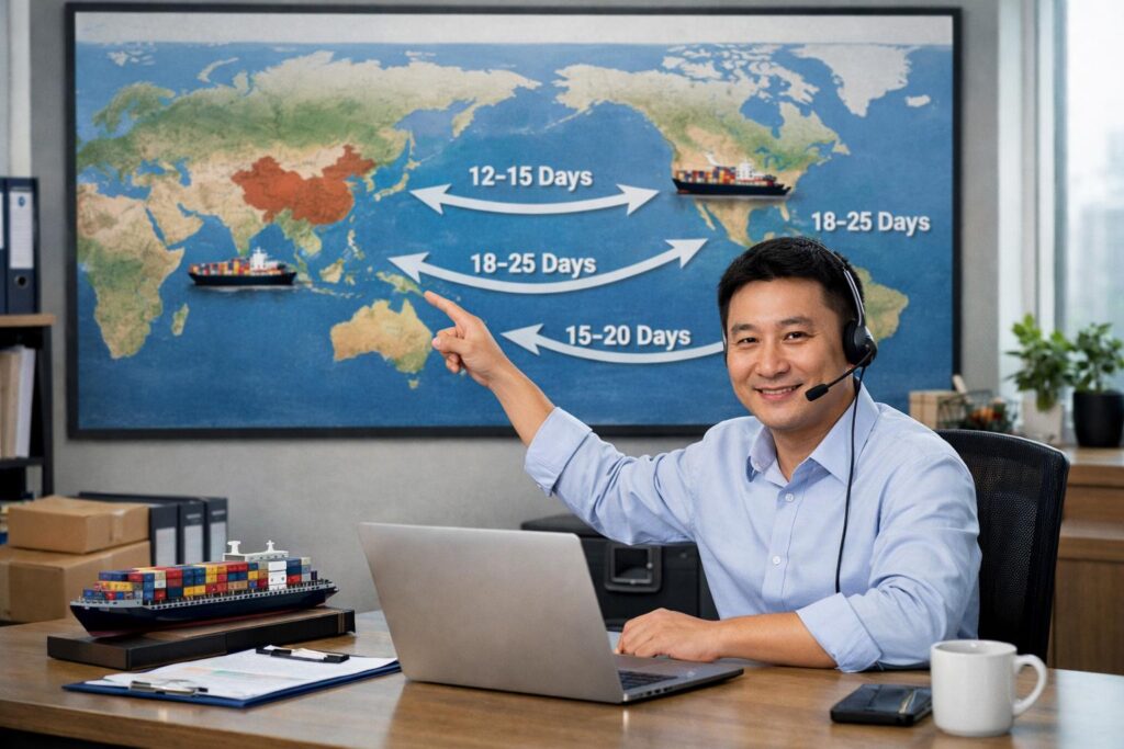 Sea Freight Transit Time from China to USA