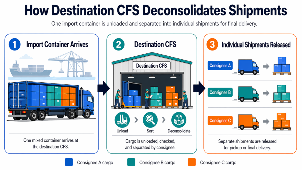 Destination CFS Cargo Deconsolidation Process