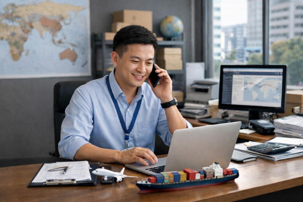 The international logistics company responsible for door-to-door shipping from China to Germany