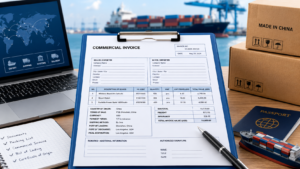 Commercial Invoice Template for Importing from China to the USA