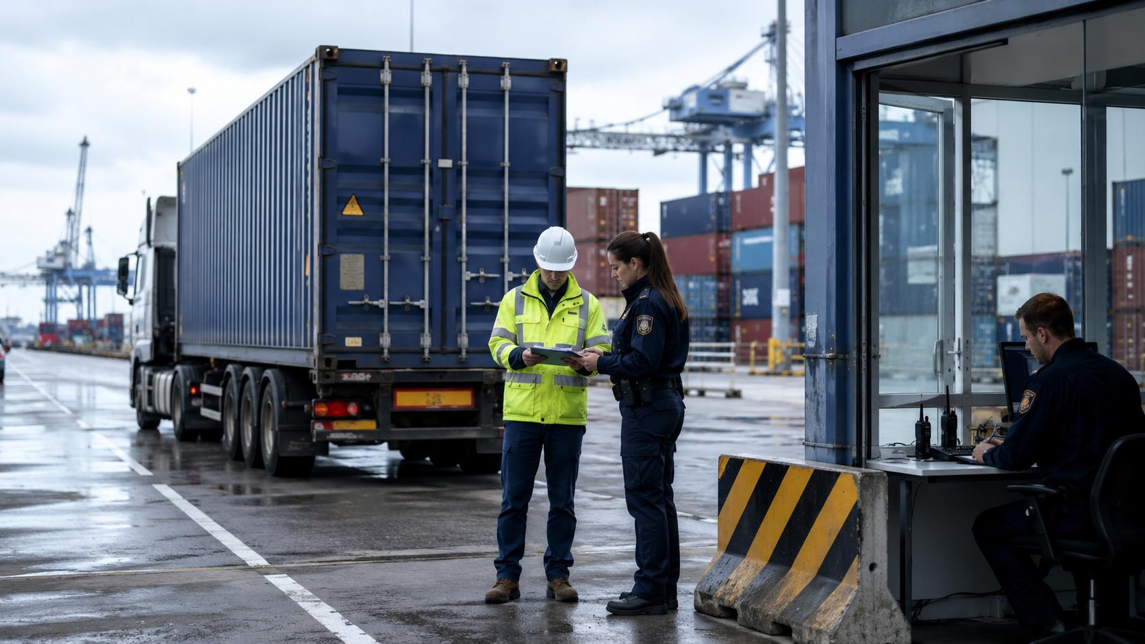 Customs clearance in the Netherlands for imported cargo at a Dutch logistics checkpoint