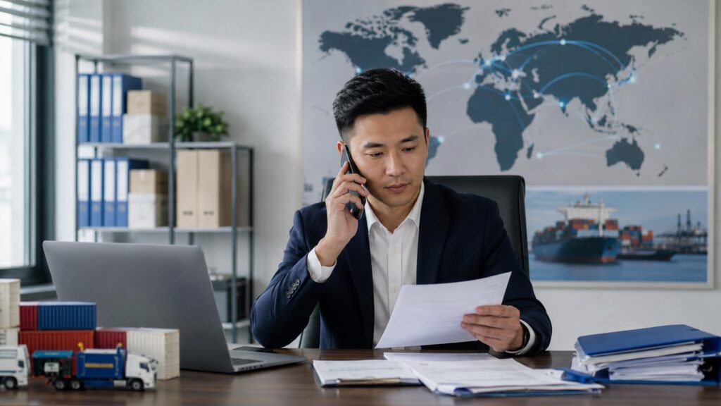 Customs clearance support in the Netherlands by a freight forwarding agent