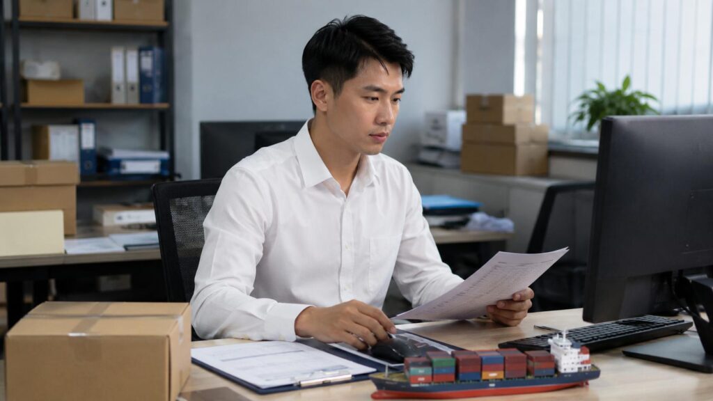 International logistics company freight forwarder handling shipping from China to Frankfurt