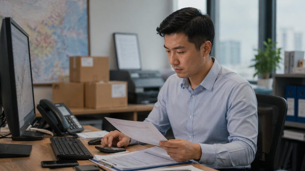 International logistics company arranging shipping from China to Munich
