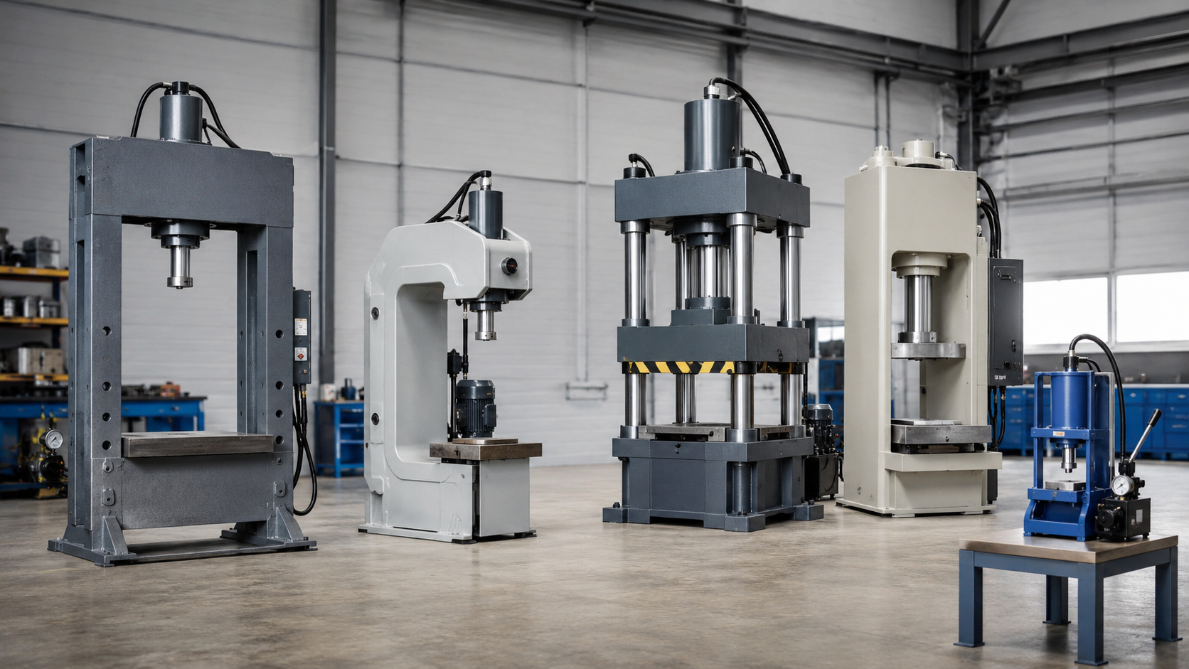 Hydraulic press machines prepared for shipping from China to the USA