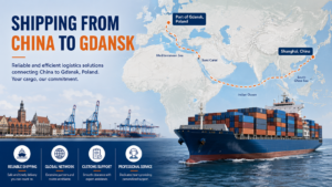 Shipping from China to Gdańsk by sea freight, rail freight, air freight and door-to-door delivery
