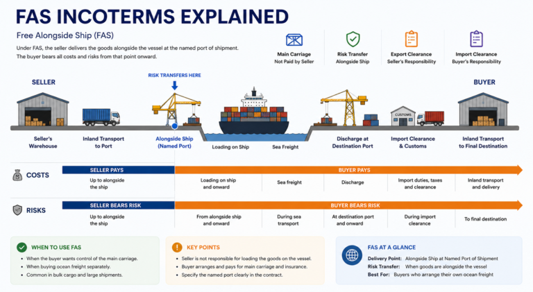 FAS Incoterms Explained: Meaning, Costs and Responsibilities