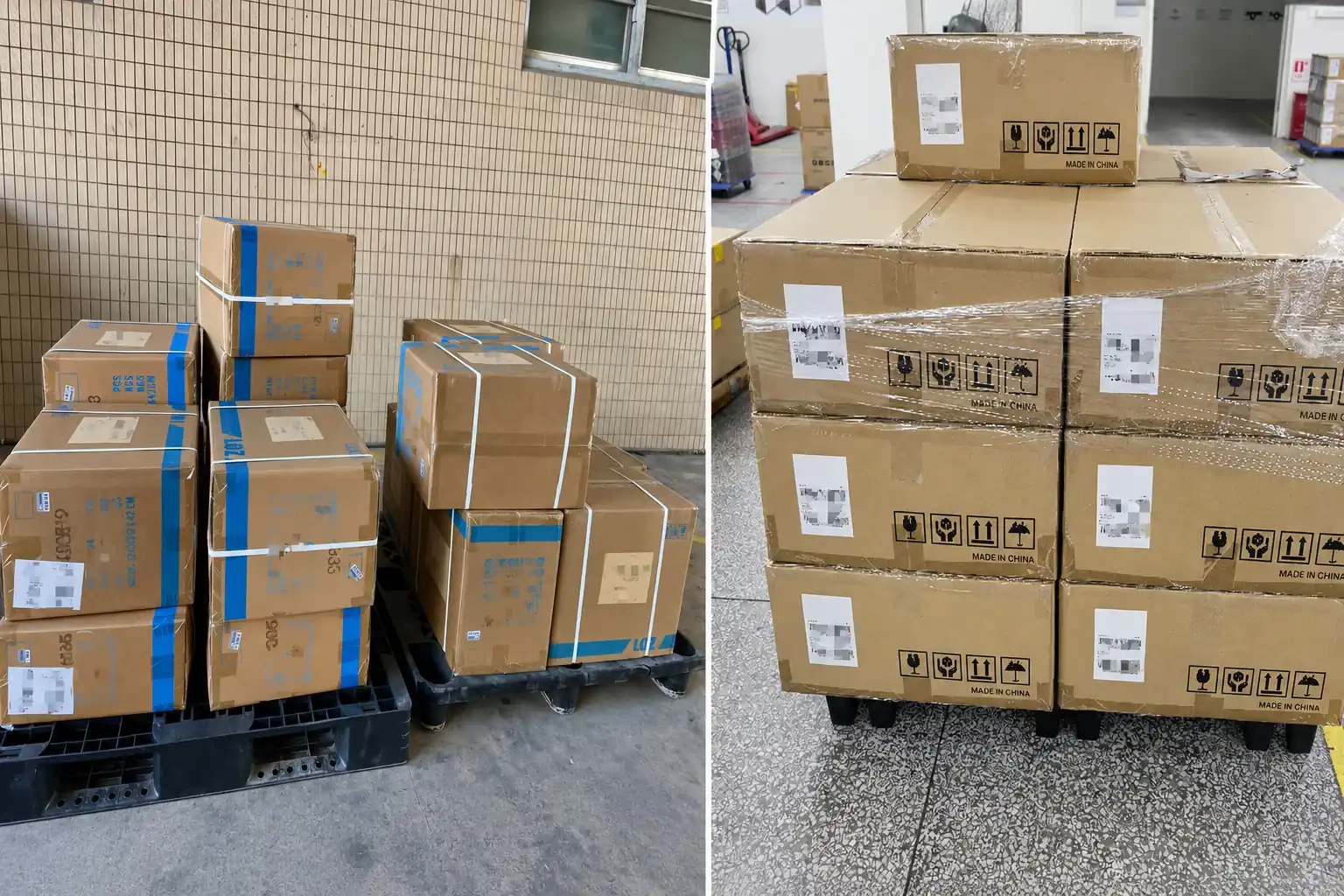 plastic building block toys and microchip pet feeders shipped from Shenzhen to the Netherlands