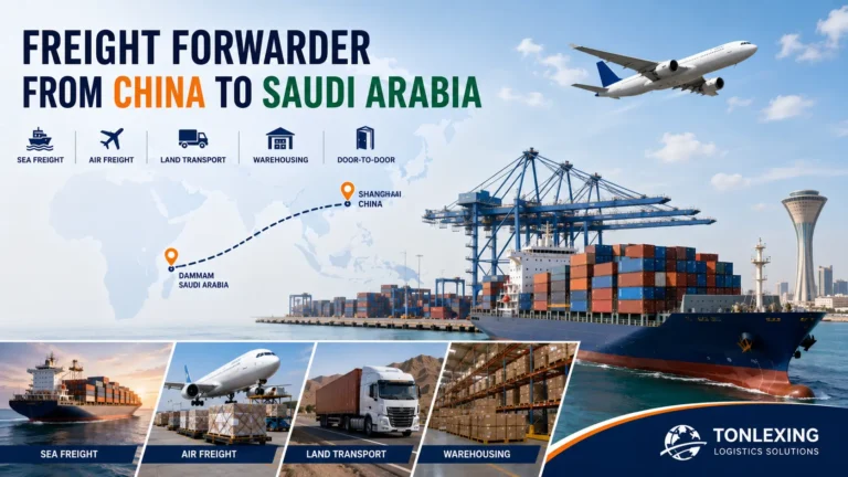 Freight forwarder from China to Saudi Arabia with air freight, sea freight, and container shipping services