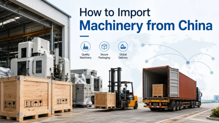 How to Import Machinery from China with factory inspection, packing, and container shipping