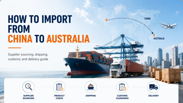 How to import from China to Australia by sea and air freight