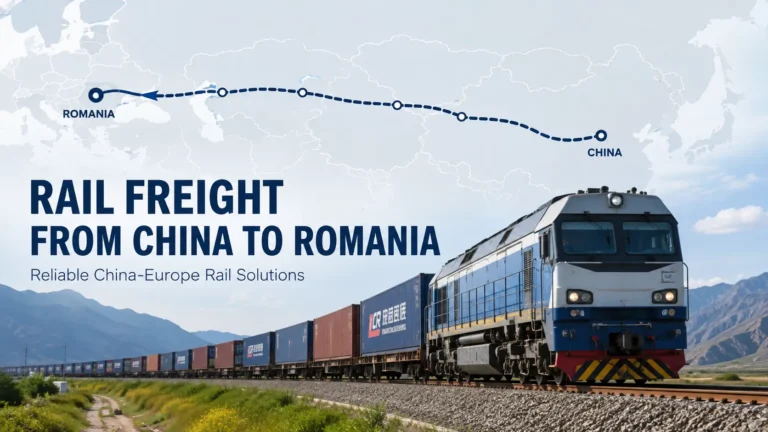 Rail freight from China to Romania with cargo train transportation