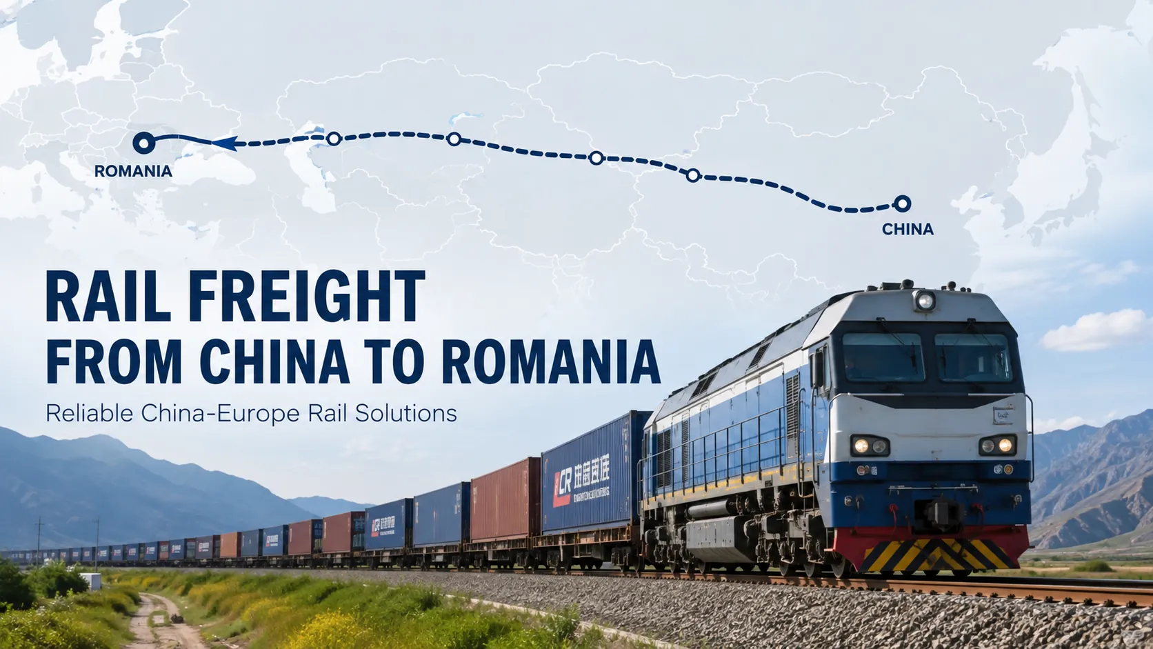 Rail freight from China to Romania with cargo train transportation