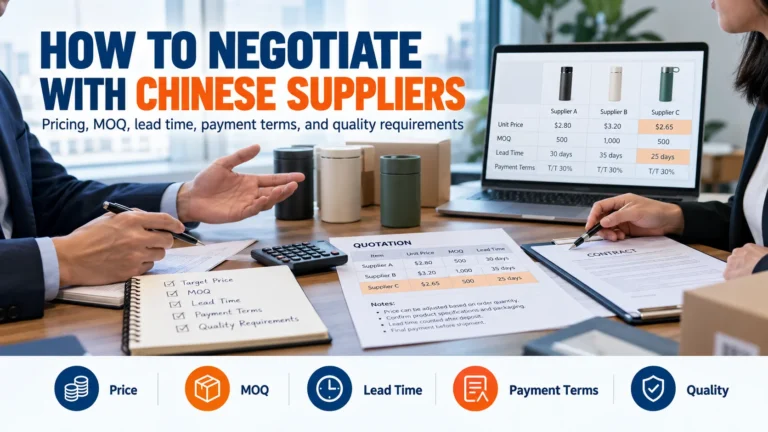 How to negotiate with Chinese suppliers on price, MOQ, payment terms, quality, and supplier relationships