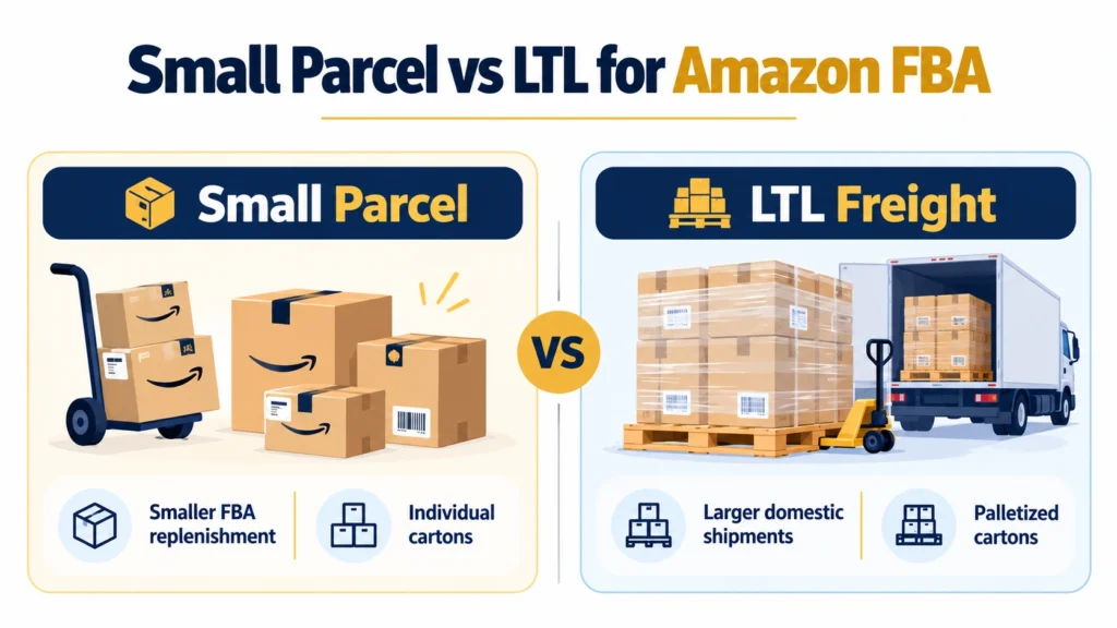 Small Parcel vs LTL Freight for Amazon FBA shipments