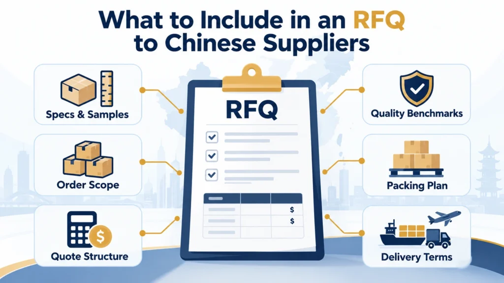 What to include in an RFQ to Chinese suppliers with product requirements and quotation details