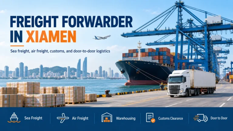 Freight forwarder in Xiamen handling international sea and air cargo