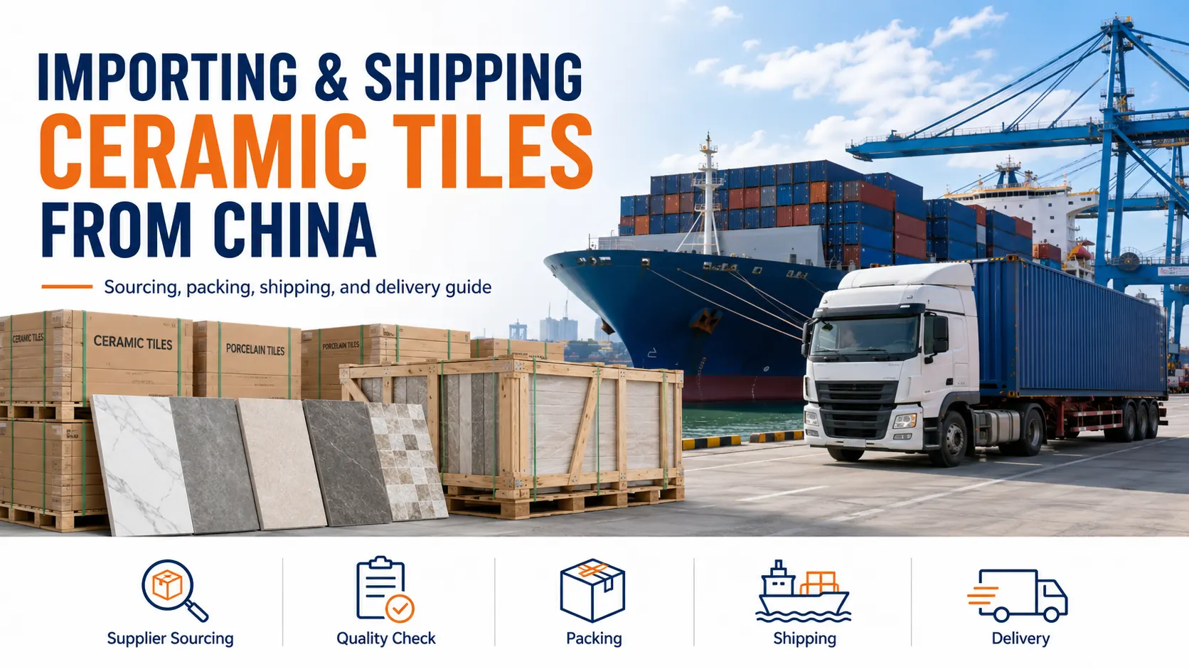 Importing and shipping ceramic tiles from China by sea freight