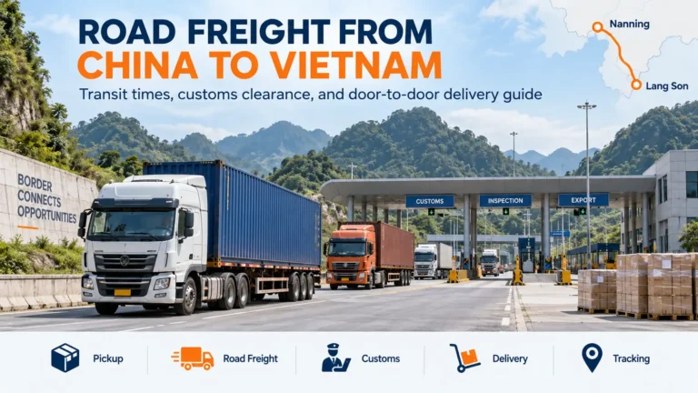 Road freight from China to Vietnam cross border trucking transportation